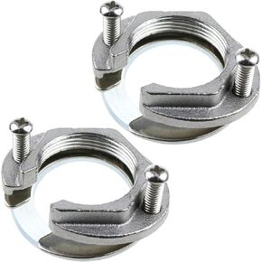 2 Sets Tap Fixing Fitting Tap Fixing Tool Stainless Steel Colour Bathroom Hot and Cold Tap Anti Loosening Fixing Nut Suitable for Kitchen and Bathroom and Washbasin