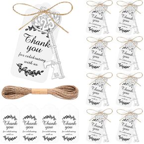 50Pcs 25th Key Bottle Opener for 25th Birthday Party 25th Wedding Anniversary Decorations 25th Birthday Party Favors 25 Shaped Key Bottle Openers for for Guest 25th Anniversary Return Gift