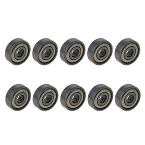 Othmro 5Pcs 627ZZ Deep Groove Ball Bearings, Double Steel Cover Shield Bearings, High Carbon Chromium Bearing Steel Roller Guide Bearing 0.28x0.87x0.28inch for Skateboards Ship Rudder Shafts Scooters