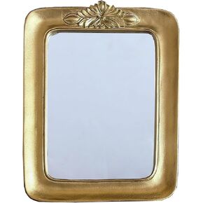 SIKOO 8x10 Inch Vintage Mirror, Decorative Wall Mirror, Makeup Mirror for Desk,Ornate Home Decor,Wall Art,Resin and Premium Glass, Gold