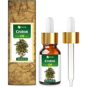 Croton (Codiaeum Variegatum) Oil|100% Pure & Natural Undiluted Carrier Oil Organic Standard for Skin & Haircare|for Skin, Health & Reduce Skin Breakouts, Used in Aromatherapy 15ml_with Dropper
