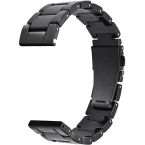 متوافق مع حزام Garmin vivosmart HR/HR+Plus الرفيع والخفيف من الراتنج مع أشرطة بديلة بإبزيم من الفولاذ المقاوم للصدأ