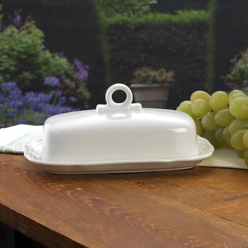Mikasa French Countryside Covered Butter Dish, White in Saudi Arabia