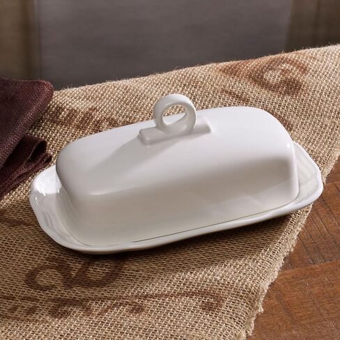 Mikasa French Countryside Covered Butter Dish, White in Saudi Arabia