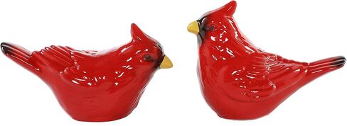 Cardinals Ceramic Salt and Pepper Shakers- Salt Shaker Pepper Shaker for Hosting- Red Salt and Pepper Shakers Set- Bird Salt Shakers for Christmas- Winter Spring Salt Pepper- Cardinals Seasonal Gift in Saudi Arabia