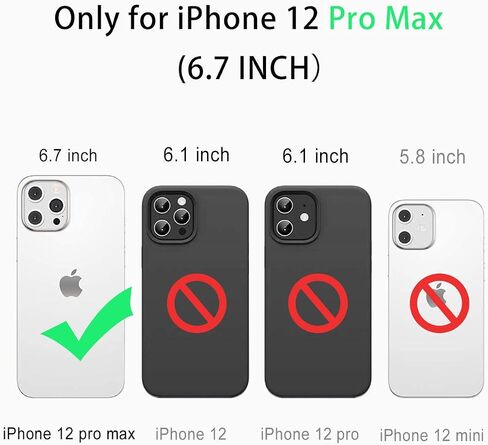 حافظة مقاومة للماء بتصميم لهاتف iPhone 12 Pro Max مقاس 6.7 بوصات، حافظة مقاومة للصدمات لكامل الجسم لهاتف iPhone 12 Pro Max مع واقي شاشة، غطاء هاتف مقاوم للغبار لهاتف iPhone 12 Pro Max (أسود) in Saudi Arabia
