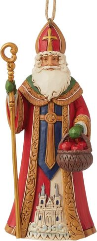 Enesco Jim Shore Heartwood Creek Christmas Around The World Czech Santa Hanging Ornament, 4.64 Inch, Multicolor in Saudi Arabia