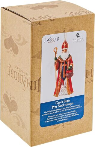 Enesco Jim Shore Heartwood Creek Christmas Around The World Czech Santa Hanging Ornament, 4.64 Inch, Multicolor in Saudi Arabia