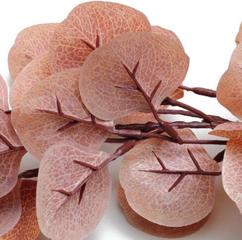 إكليل الأوكالبتوس الاصطناعي من يارنو، أوراق الأوكالبتوس الصناعية، نبات إكليل الكرمة لتزيين خلفية الزفاف (بني فاتح) in Kuwait