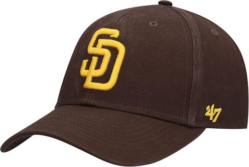 قبعة '47 MLB Team Color Legend MVP قابلة للتعديل، مقاس واحد للبالغين يناسب الجميع (سان دييغو بادريس بني) in Saudi Arabia