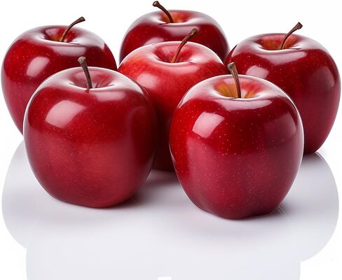6 Pcs Artificial Apples, Realistic Foam Red Delicious Apples for Home Decor, Lifelike Faux Big Fruit for Christmas, Table Centerpieces, Decoration, Kitchen, Party, Sample Rooms (3.1 inch) in Kuwait