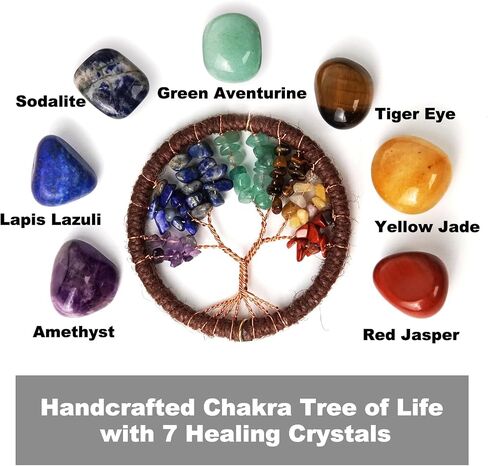 Pink Large Dream Catchers with Chakra Crystals Tree of Life, Handmade Native American Style Dream Catcher for Boys Girls Adults Bedroom Wall Decor in Saudi Arabia