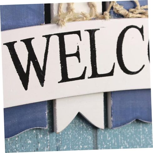BESPORTBLE Front Door Decor Wreaths for Front Door Home Decoration Front Door Garland House Ornaments Ocean Decor Welcome Sign Board Wooden Welcome Signs Welcome Home Signs Wall Decoration in Saudi Arabia