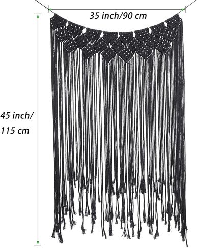 Moslovstar Macrame Wall Hanging Beige Boho Chic Woven Tapestry Tassel Art Wall Decor for Festival Wedding Party Backdrop, 35" W by 45" L in Saudi Arabia