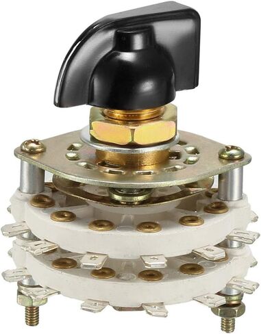 uxcell 6P3T 6 Pole 3 Position 2 Deck Band Channel Rotary Switch Selector with Plastic Knob in Saudi Arabia
