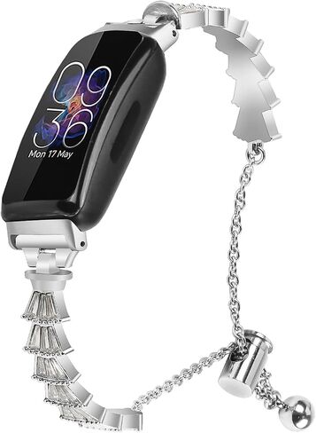 FitTurn Compatible With Fitbit Inspire 2/Inspire HR/Inspire/Ace 3/Ace 2 Band, Inspire 2 Bling Band, Inspire HR Band with Diamond Crystal Metal Bling Replacement Strap Band for Fitbit Inspire/Inspire 2/Inspire in Saudi Arabia