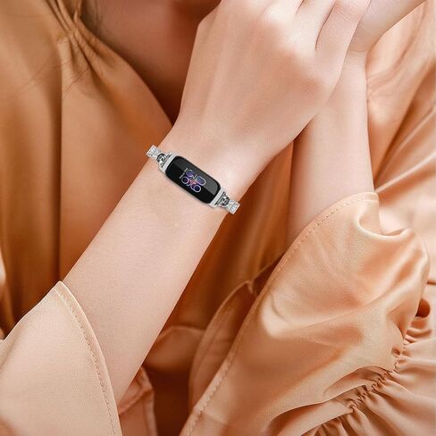 FitTurn Compatible With Fitbit Inspire 2/Inspire HR/Inspire/Ace 3/Ace 2 Band, Inspire 2 Bling Band, Inspire HR Band with Diamond Crystal Metal Bling Replacement Strap Band for Fitbit Inspire/Inspire 2/Inspire in Saudi Arabia