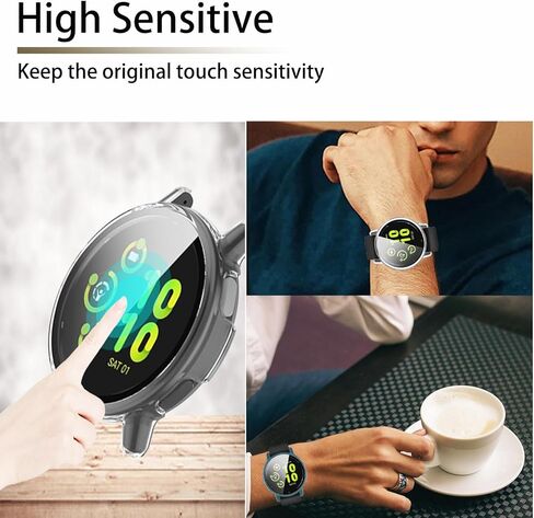 [عبوة من 4 قطع] حافظة حماية للشاشة مع زجاج مقسى متوافق مع Garmin vívoactive 5، حافظة صلبة من البولي كربونات وغطاء واقي للشاشة وملحقات ممتصة للصدمات للنساء والرجال in Kuwait