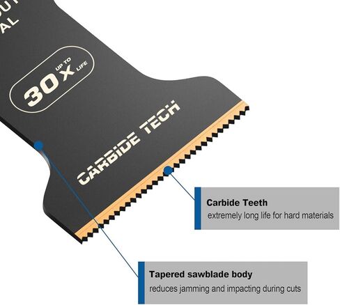 شفرات منشار متأرجحة من الكربيد من EZARC، شفرات متعددة الأدوات سريعة الفك للمواد الصلبة والمعادن الصلبة والأظافر والمسامير والمسامير، 10 عبوات in Kuwait