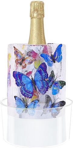Wine Chiller Ice Mold, Acrylic DIY Ice Bucket Mold for Wine Champagne Whisky Beer Cocktail Beverage Cooling and Wedding Birthday Christmas Halloween Easter Party Any Theme or Holiday,1 Pack in Saudi Arabia