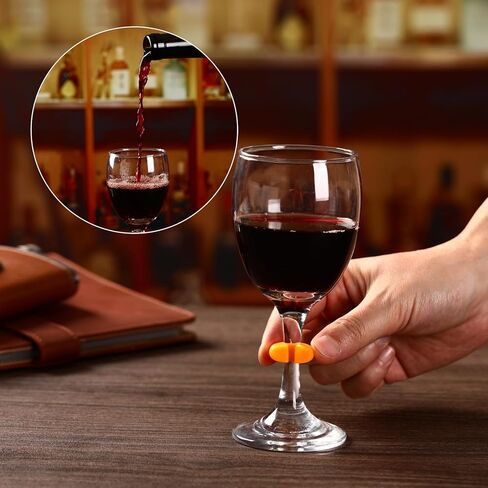 سحر زجاج النبيذ مع سدادة النبيذ 50 جهاز كمبيوتر شخصى، سحر النبيذ سيليكون الصف الغذاء، علامات شرب قابلة لإعادة الاستخدام، علامات شرب زجاج النبيذ للحفلات، عيد الميلاد، حفلات الزفاف نظارات النبيذ وكؤوس النار in Kuwait