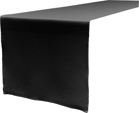 LA Linen Polyester Poplin Table Runner 14 by 108-Inch, Black in Kuwait