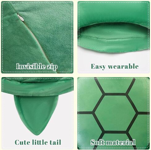 Enhopty 40" Wearable Turtle Shell Plush Pillows Tortoise Plush Pillow Funny Animal Dress Up for Kids (Green, 40inch) in Saudi Arabia