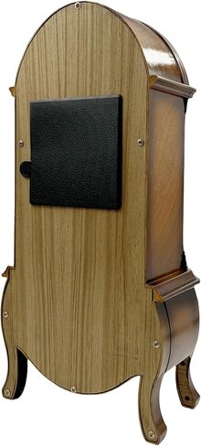 LANDCHY19''H خمر البندول رف ساعة الخشب مثل الانتهاء من ساعة الجد الراتنج ساعة الطاولة ساعات الذكرى السنوية لغرفة المعيشة ديكور مكتب فاندربيلت مانتيل ساعة الموقد، بني in Kuwait