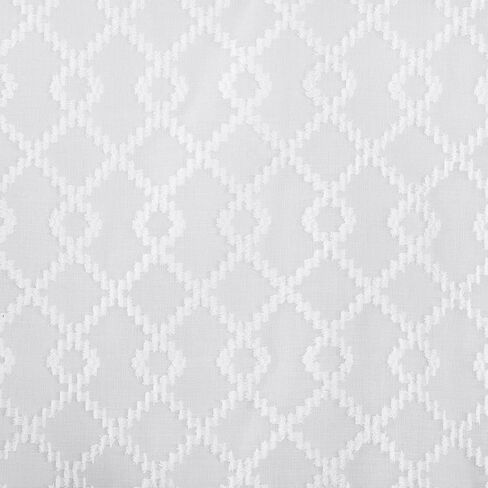 رقم 918 لوحة ستارة جيب قضيبية شبه شفافة مقصوصة هندسيًا من Tina، مقاس 50 بوصة × 63 بوصة، باللون الأبيض in Kuwait