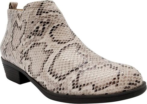 Sugar Women's Tikki Dress Block Heel Ankle Boot Ladies Side Zip Bootie with Triple Buckle Over Open Ankle in Kuwait