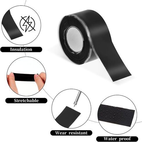 2 Rolls Plumbers Tape, 1" X 9.84ft Plumbing Tape for Leaks, Hose Repair Tape for Emergency Pipeline Repair, Cable Bandage, Tool Fixing in Saudi Arabia