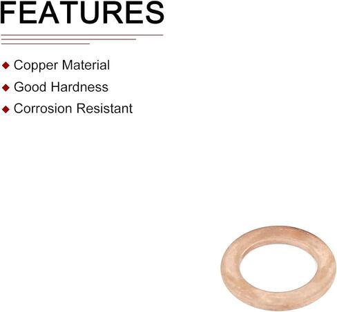 33mmx42.5mmx2mm(IDxODxT) Flat Copper Sealing Washers - 5Pack - Good for Industrial Machinery M33 Screws - Copper Flat Ring Gaskets in Saudi Arabia