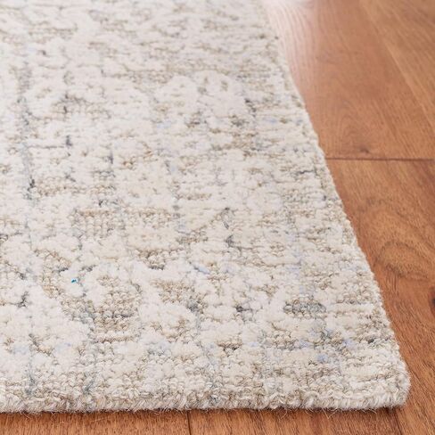 SAFAVIEH Metro Collection Runner Rug - 2'3" x 9', Beige & Ivory, Handmade Floral Wool, Ideal for High Traffic Areas in Living Room, Bedroom (MET879B) in Saudi Arabia