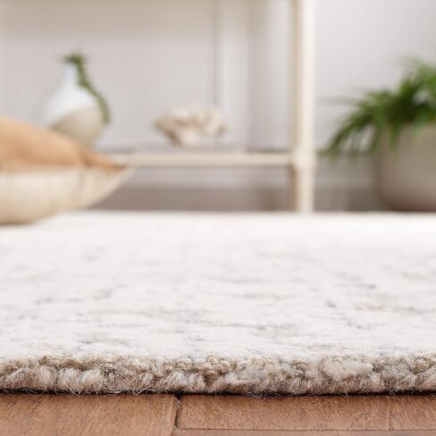 SAFAVIEH Metro Collection Runner Rug - 2'3" x 9', Beige & Ivory, Handmade Floral Wool, Ideal for High Traffic Areas in Living Room, Bedroom (MET879B) in Saudi Arabia