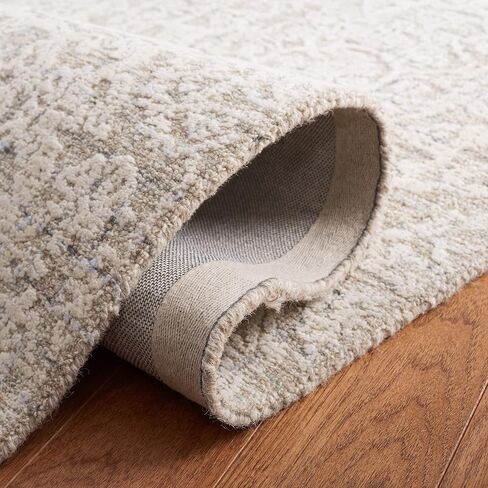 SAFAVIEH Metro Collection Runner Rug - 2'3" x 9', Beige & Ivory, Handmade Floral Wool, Ideal for High Traffic Areas in Living Room, Bedroom (MET879B) in Saudi Arabia