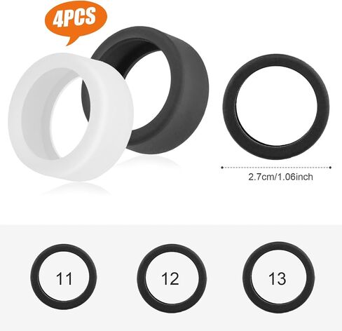 4pcs Silicone Ring Cover Compatible with Oura Ring Gen 3, Round Ring Case Elastic Ring Protection Smart Ring Protector Sleeve Accessories for Oura Ring Working Out (M for 11/12/13) in Saudi Arabia