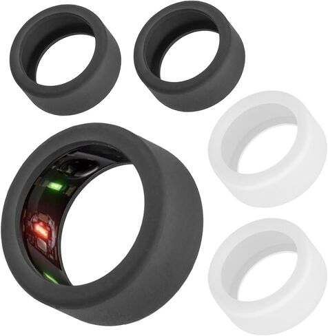 4pcs Silicone Ring Cover Compatible with Oura Ring Gen 3, Round Ring Case Elastic Ring Protection Smart Ring Protector Sleeve Accessories for Oura Ring Working Out (M for 11/12/13) in Saudi Arabia