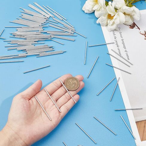 OLYCRAFT 200 قطعة محاور دائرية عمود قضيب 50 × 2 مم قضيب محرك حديد عمود قضيب حديد مستقيم مستدير عمود قضيب عمود صلب مستدير مخرطة شريط مخزون DIY سيارة روبوت RC نموذج طائرة هليكوبتر التحكم عن بعد in Saudi Arabia