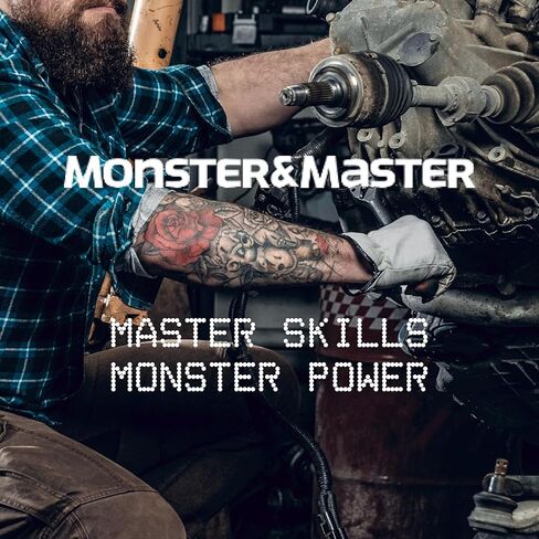 مشبك سلسلة قفل Monster & Master مقاس 10 بوصات مع سلسلة مقاس 18 بوصة، ومفتاح ربط سلسلة، فولاذ CRV، مجموعة مكونة من قطعتين، MM-CP-003x2 in Kuwait