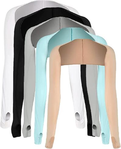 Iphree نساء تبريد شال أكمام للذراع مع فتحة إصبع لركوب الدراجات المضادة للأشعة فوق البنفسجية الرياضة الغولف الذراع كم برودة تتغاضى in Kuwait