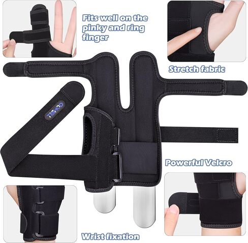 Finger Splint Brace,Supports Pinky,Ring,Middle,Metacarpals & Knuckles,Adjustable Left Right Hand Braces,Straightener for Trigger Fingers Splints,Broken,Arthritis,Fracture,Sprain,Injury,Tendonitis in Saudi Arabia