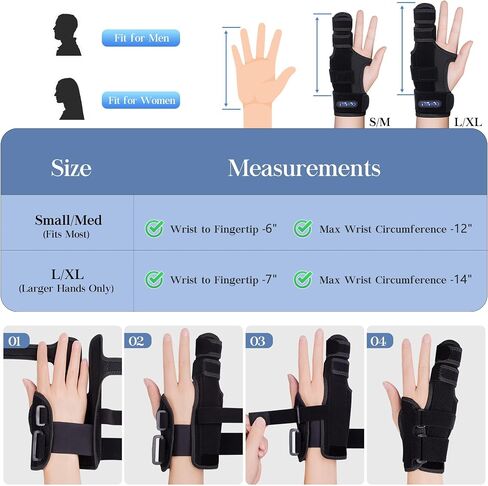 Finger Splint Brace,Supports Pinky,Ring,Middle,Metacarpals & Knuckles,Adjustable Left Right Hand Braces,Straightener for Trigger Fingers Splints,Broken,Arthritis,Fracture,Sprain,Injury,Tendonitis in Saudi Arabia