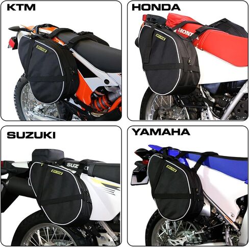Nelson-Rigg Waterproof Rackless Hurricane Dual Sport Saddlebags. Lightweight, soft sided, fits Most Dual Sport/Enduro KTM Honda Yamaha & Suzuki Models. 14L per side in Saudi Arabia