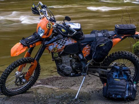 Nelson-Rigg Waterproof Rackless Hurricane Dual Sport Saddlebags. Lightweight, soft sided, fits Most Dual Sport/Enduro KTM Honda Yamaha & Suzuki Models. 14L per side in Saudi Arabia