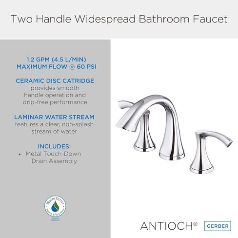 Gerber Plumbing Antioch Two-Handle Widespread Lavatory Faucet in Saudi Arabia