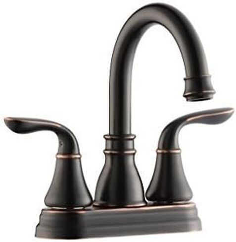 Derengge Two-Handle Oil Rubbed Bronze Bathroom Faucet with Pop up Drain,360° Swiwel Spout Bathroom Sink Faucet,045-FS NB in Kuwait