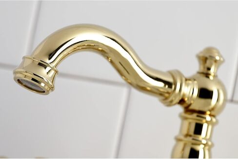 Kingston Brass FSC1972AX American Classic Widespread Bathroom Faucet, Polished Brass in Saudi Arabia