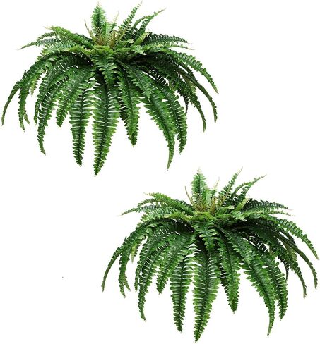 39in Large Fake Fern,Set of 2 Artificial Ferns, 49 Leaves for Each Bouquet Faux Ferns,Fake Boston Plants for Home, Office, Garden Indoor Outdoor Decoration in Saudi Arabia