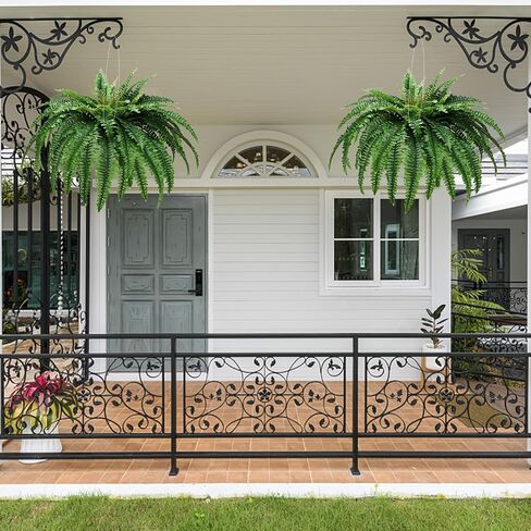 39in Large Fake Fern,Set of 2 Artificial Ferns, 49 Leaves for Each Bouquet Faux Ferns,Fake Boston Plants for Home, Office, Garden Indoor Outdoor Decoration in Saudi Arabia