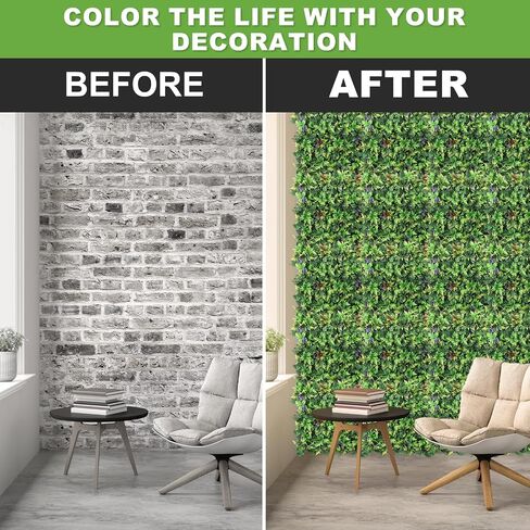 Artificial Grass Wall Backdrop,12pcs 20x20 Inch Faux Grass Wall Panels for Indoor Outdoor Boxwood Wall Decoracion,Greenery Hedge Wall Panels,Fake Green Grass Wall Panels for Party,Garden in Saudi Arabia